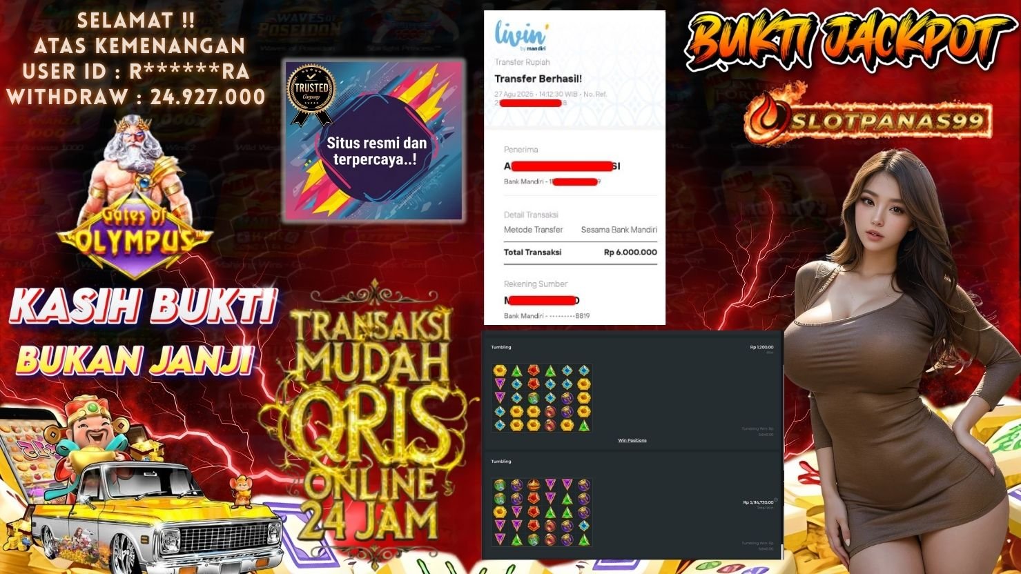 SLOTPANAS99 JACKPOT SLOT GATES OF OLYMPUS